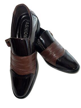 NEW European Streetwear -vibe Men's Fashion 2-tone Oxford Slip-on Dress Shoes